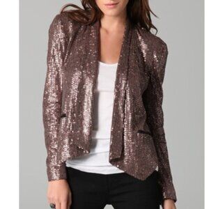 ✨ Rebecca Minkoff Bronze Sequin Becky Blazer Jacket | S